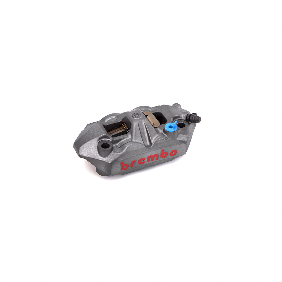Caliper, Right, P4 34mm, M4, Cast Monobloc, 108mm Radial, Front, Titanium Gray w/ Red Lettering