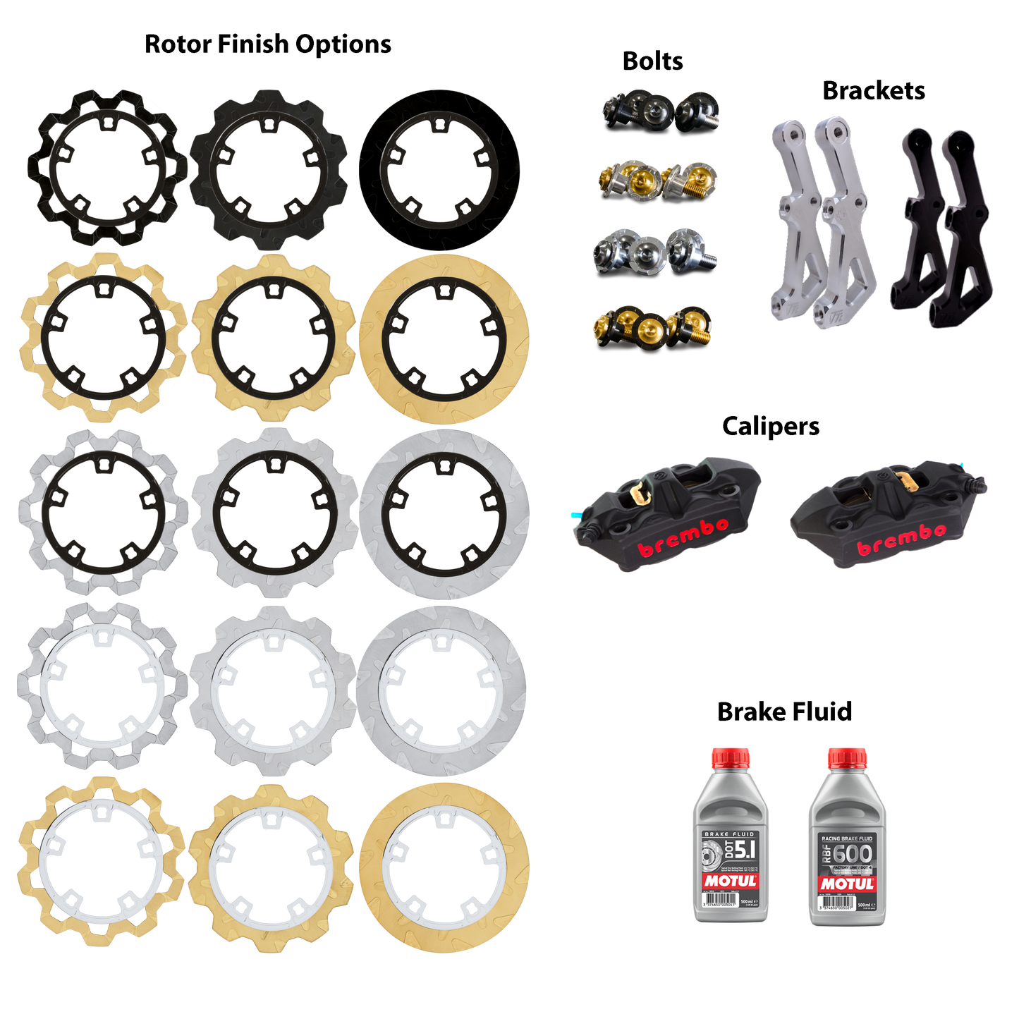 2014 - 2023 Touring Front Brake Kit (13 inch Oversized Rotors)